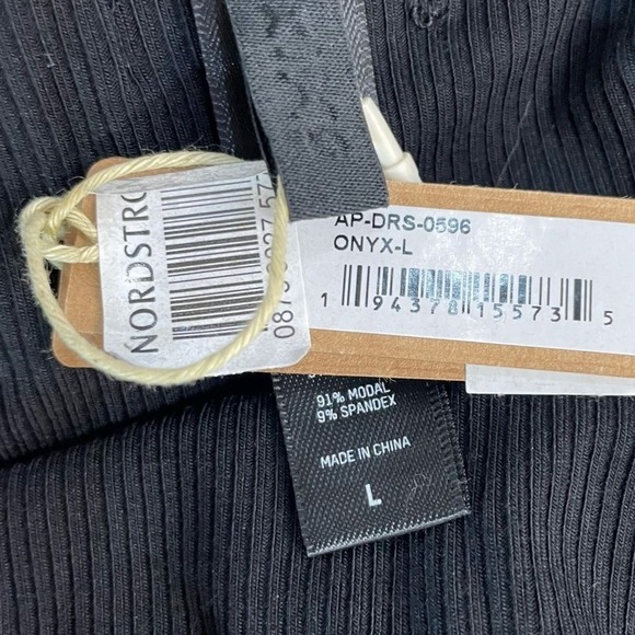 Skims Soft Lounge Long Slip Maxi Dress Black Size L in Onix NEW - Picture 7 of 7